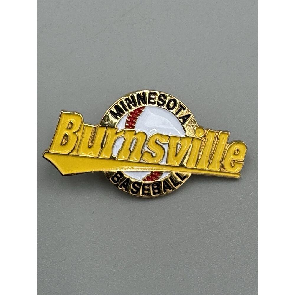 Vintage Burnsville Minnesota Baseball Enamel Lapel Pin